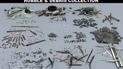  Rubble And Debris Collection 3D model