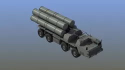 S-300 SAM System Low-poly 3D model