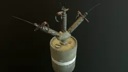 S-mine 35 German Grenade mine WW2 Low-poly 3D model