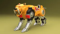 Sabertooth Tiger Dinozord 3D Model 3D model