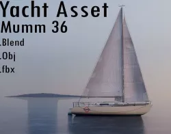 Sailing Yacht   -   Mumm 36   -   Blender   OBJ   FBX 3D model