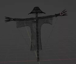 Scare crow Low-poly 3D model