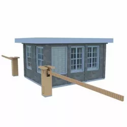 security booth Low-poly 3D model