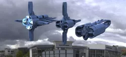 Spaceship design 3 designs 3D model
