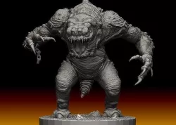 Star Wars rancor with interchangeable heads and a bone accessory 3D model