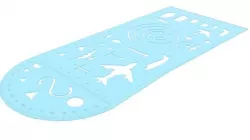 Stencil Ruler With Planes 3D model