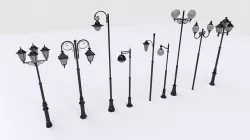 Street Lights Pack Low-poly 3D model