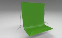 studio green screen backdrop Low-poly 3D model