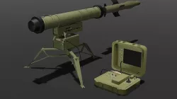Stugna-P ATGM Low-poly 3D model