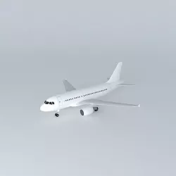 Template Airbus A318 3D model