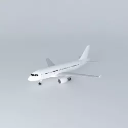 Template Airbus A319 100 v2 3D model