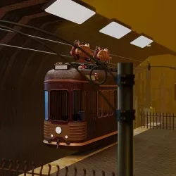 Train Steampunk 3D model