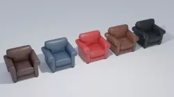 Ultimate Sofa Couch Set with 4K Textures Low-poly 3D model