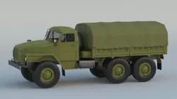Ural-4320 Military Truck 3D model