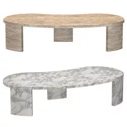 VINCI ITALIAN TRAVERTINE COFFEE TABLE 3D model