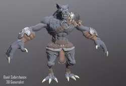 Werewolf  Low-poly 3D model
