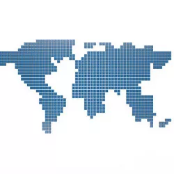 World map Cubes Low-poly 3D model