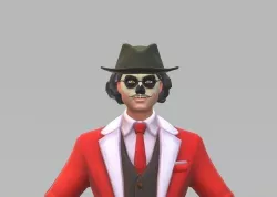 3d metaverse boy character rigid joker model ready for animation Low-poly 3D model