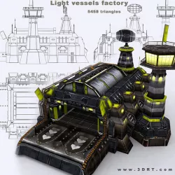 3DRT - Light Vessels Factory  Low-poly 3D model