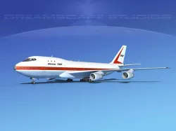  747-100 Jumbo Jet Boeing Aircraft 3D model