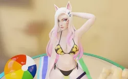 Ahri With Marin Bikini 3D model