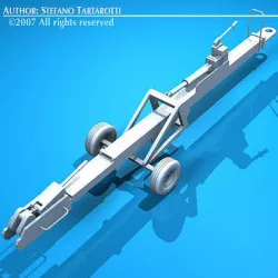Airport tow bar 3D model