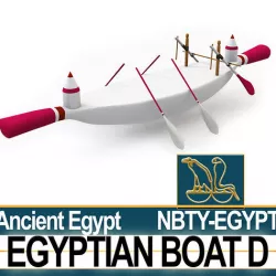 Ancient Egypt Boat D 3D model