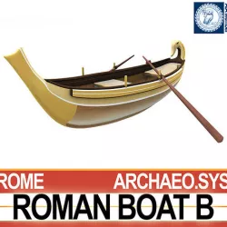 Ancient Roman Boat B 3D model