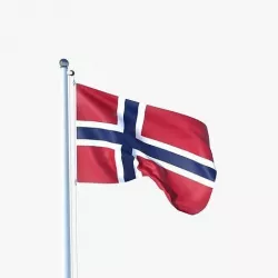 Animated Flag of Norway Low-poly 3D model