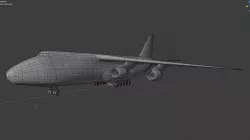 Antonov 124 lowpoly Low-poly 3D model