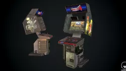 Arcade GAme Machine V3 Cyberpunk PBR Game Ready  Low-poly 3D model