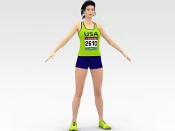 Athlete Runner 3D model