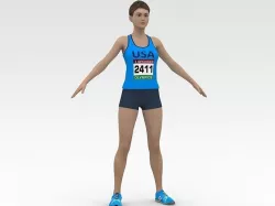 Athletic Runner 3D model
