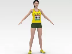 Athletic Runner 3D model