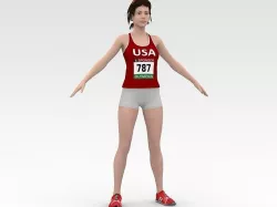 Athletic Runner 3D model