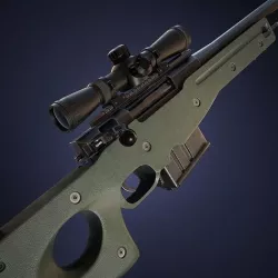 AWM AWP Sniper Rifle Low-poly 3D model