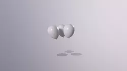 Balloon-01-3-flying three balloons floating in air 3D model