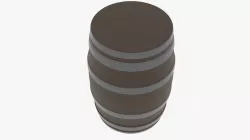Barrels barrel Low-poly 3D model