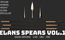 Basic Spear Models vol1 3D model
