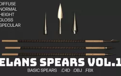 Basic Spear Models vol1 3D model