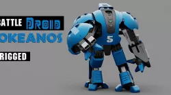 BATTLE DROID OKEANOS  RIGGED 3D model