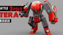 BATTLE DROID TERA  RIGGED 3D model