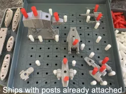 Battleship with Star Wars Ships (with posts attached)