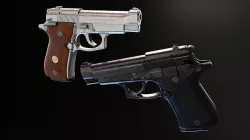Beretta 84fs Cheetah Low-poly 3D model