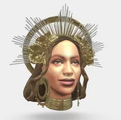 Beyonce Low-poly 3D model