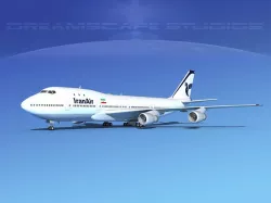 Boeing 747-100 Iran Air 3D model