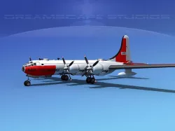 Boeing B-50 Superfortress V04 3D model