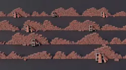 Brick ruins Low-Poly 3d models Low-poly 3D model