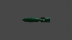 British Explosive Ordnance General Purpose 500lb Bomb Mk IV Low-poly 3D model