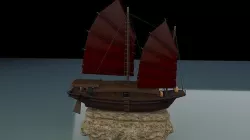 Chinese junk ship  3D model